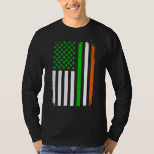 Camiseta Día de San Patricio Bandera irlandesa Estadouniden