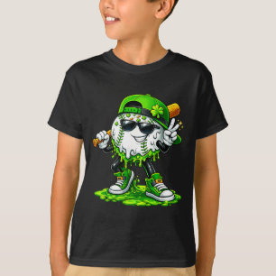 Camiseta Día de San Patricio béisbol helado goteo para jóve