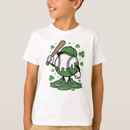 Camiseta Día de San Patricio Béisbol Helado Niño 