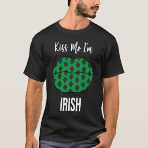 Camiseta Día de San Patricio Bésame Labios Irlandeses