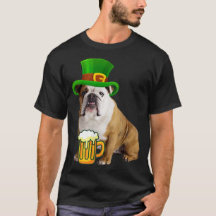 Camiseta Día de San Patricio Bulldog divertido irlandés