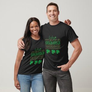 Camiseta día de San Patricio Cara de mamá linda Retro Mama