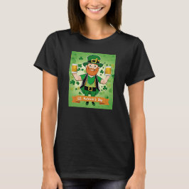 Camiseta Día de San Patricio Cerveza de doble puño leprecha