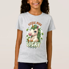 Camiseta Día de San Patricio Chicas Unicornio Afortunadas