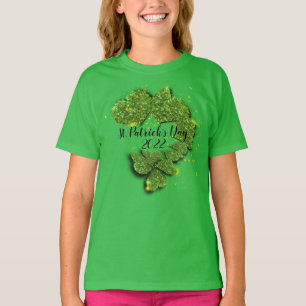Camiseta Día de San Patricio Chispas corazones brillant