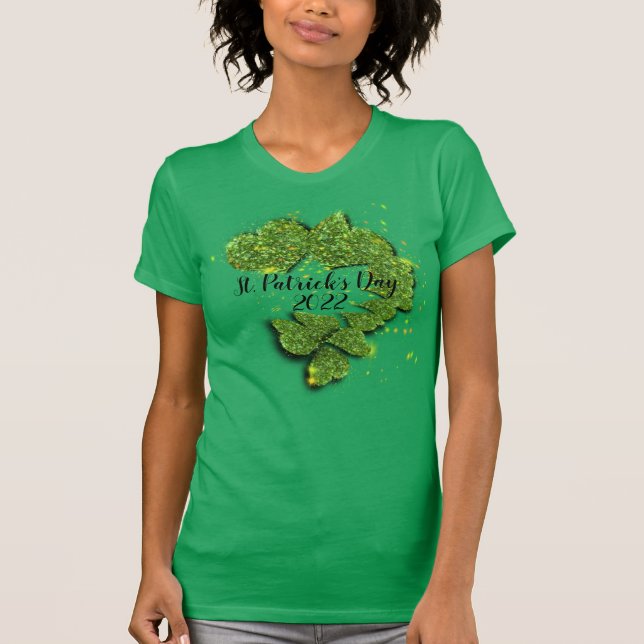 Camiseta Día de San Patricio | Chispas | corazones brillant (Anverso)