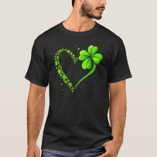 Camiseta Día de San Patricio Corazón Rompecabezas Trebol Di