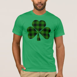 Camiseta día de San Patricio, cuadros verdes irlandeses tré