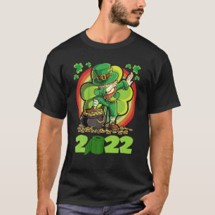 Camiseta Día de San Patricio Dabbing Leprechaun 2022 Niños