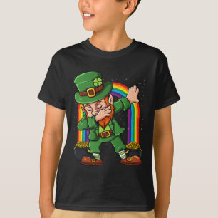 Camiseta Día de San Patricio Dabbing Leprechaun Chica de ni