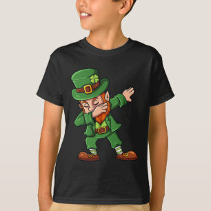 Camiseta Día de San Patricio Dabbing Leprechaun Chica de ni
