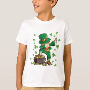 Camiseta Día de San Patricio Dabbing Leprechaun Niños
