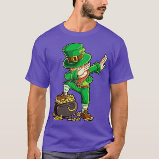 Camiseta Día de San Patricio Dabbing Leprechaun Niños Hombr