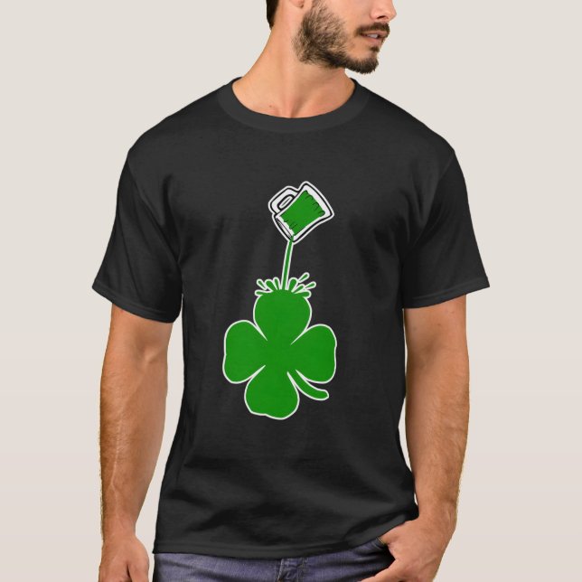 Camiseta Día De San Patricio Dando Vergüenza Verde Shamrock (Anverso)