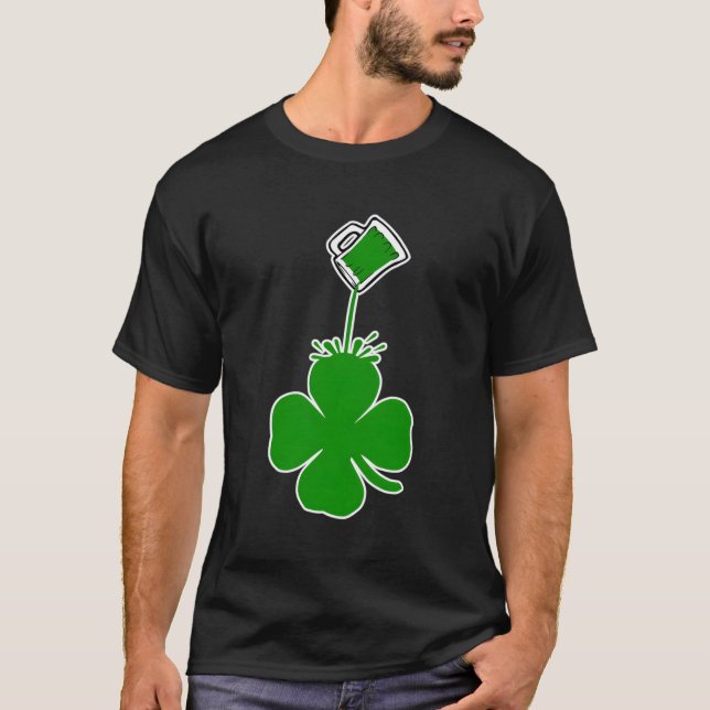 Camiseta Día De San Patricio Dando Vergüenza Verde Shamrock (Anverso)