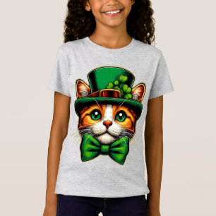 Camiseta Día de San Patricio de gato/gatito lindo
