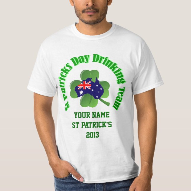 Camiseta Día de San Patricio de Irlanda personalizado (Anverso)