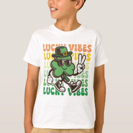 Camiseta Día de San Patricio de niños Vibes Afortunados de 