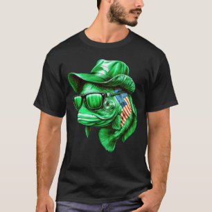 Camiseta Día de San Patricio de pesca Bandera irlandesa ame