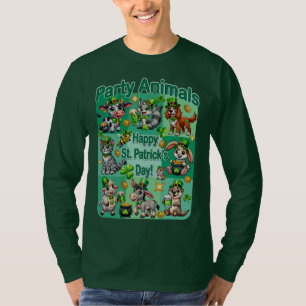 Camiseta Día de San Patricio Diversión y Adorables "Animale
