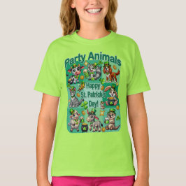 Camiseta Día de San Patricio Diversión y Adorables "Animale