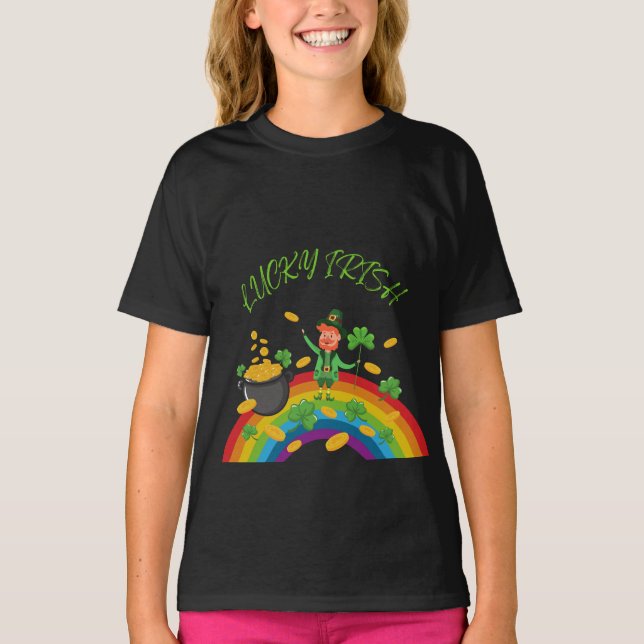 Camiseta Día de San Patricio - Divertido Lucky Irlandés Lep (Anverso)