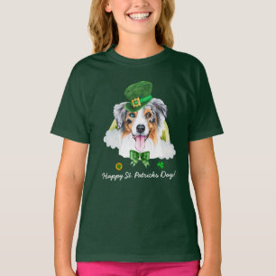 Camiseta Día de San Patricio divertido pastor australiano d