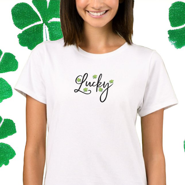 Camiseta Día de San Patricio, el guión de shamrock de polka (Subido por el creador)