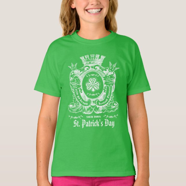 Camiseta Día de San Patricio, Escudo celta de Shamrock (Anverso)