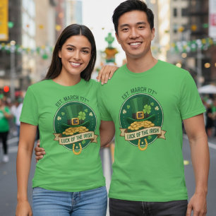 Camiseta Día de San Patricio Escudo Trébol Alma Ir