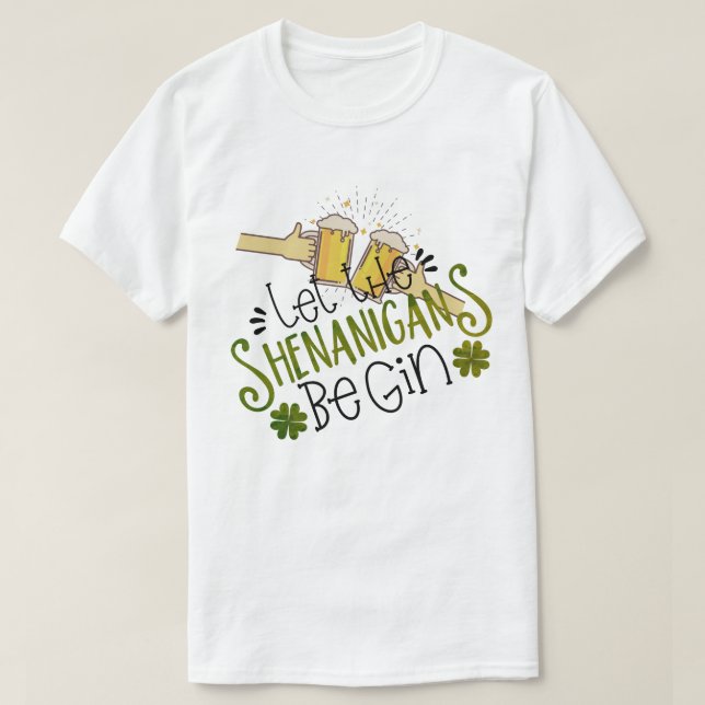 Camiseta Día de San Patricio Fiesta de Shenanigans (Diseño del anverso)