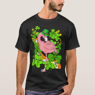 Camiseta Día de San Patricio Flamingo Shamrock Saint Patt