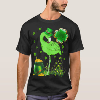 Camiseta Día de San Patricio Flamingo Shamrock Saint Patt