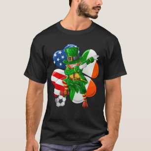 Camiseta Día de San Patricio Fútbol Dabbing Leprechaun