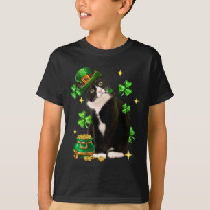 Camiseta Día de San Patricio Gato Shamrock Irlandés de Esmo