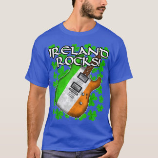 Camiseta Día de San Patricio Guitarra Bandera Irlandesa Irl