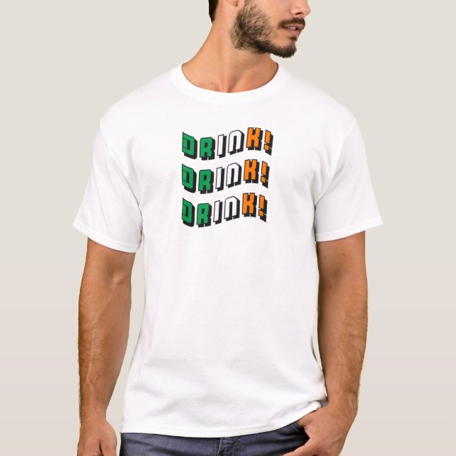 Camiseta Día de San Patricio Irlandés Gracioso Bebida (Anverso)