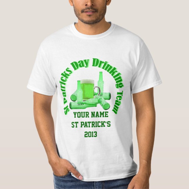Camiseta Día de San Patricio Irlandés Personalizado (Anverso)