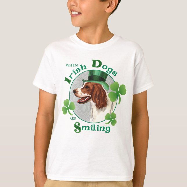 Camiseta Día de San Patricio Irlandés Red & White Setter (Anverso)