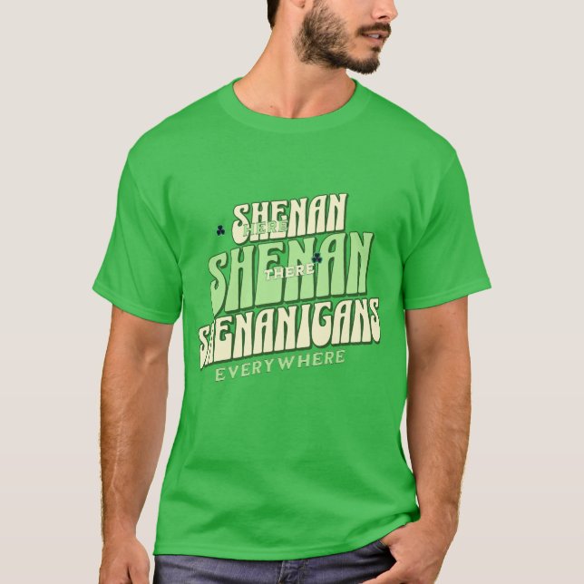 Camiseta Día de San Patricio Irlandés Shenanigan Funny Men' (Anverso)