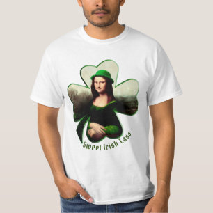 Camiseta Día de San Patricio, la afortunada Mona Lisa