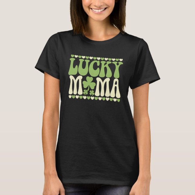 Camiseta Día de San Patricio, la suerte de Mamá Shamrock (Anverso)
