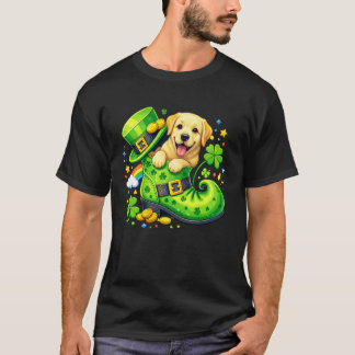 Camiseta Día de San Patricio Labrador Retriever Duende