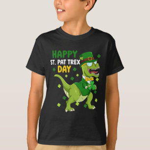 Camiseta Día de San Patricio Leprechaun Dinosaurio Dino Fel