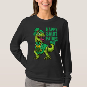 Camiseta Día de San Patricio Leprechaun Irlandés Dinosaurio