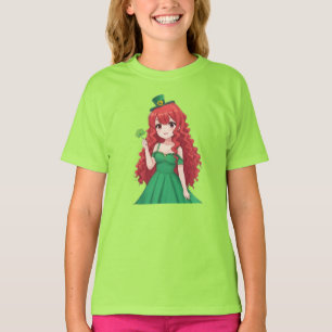 Camiseta Día de San Patricio lindo, clase de anime irlandés