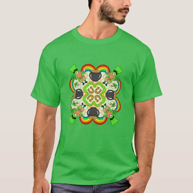 Camiseta Día de San Patricio | Mandala inspirada en Irlanda (Anverso)