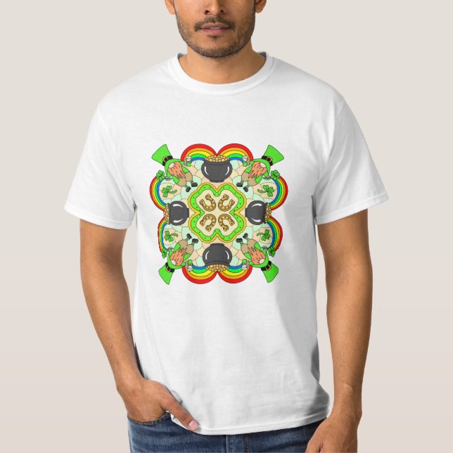 Camiseta Día de San Patricio | Mandala inspirada en Irlanda (Anverso)