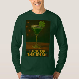 Camiseta Día de San Patricio Martini de Trébol Suerte Irlan