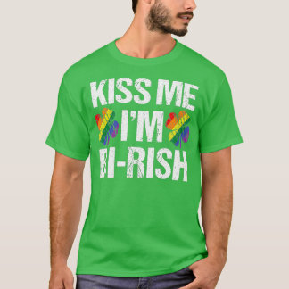 Camiseta Día de San Patricio me besa mi birish bisexual